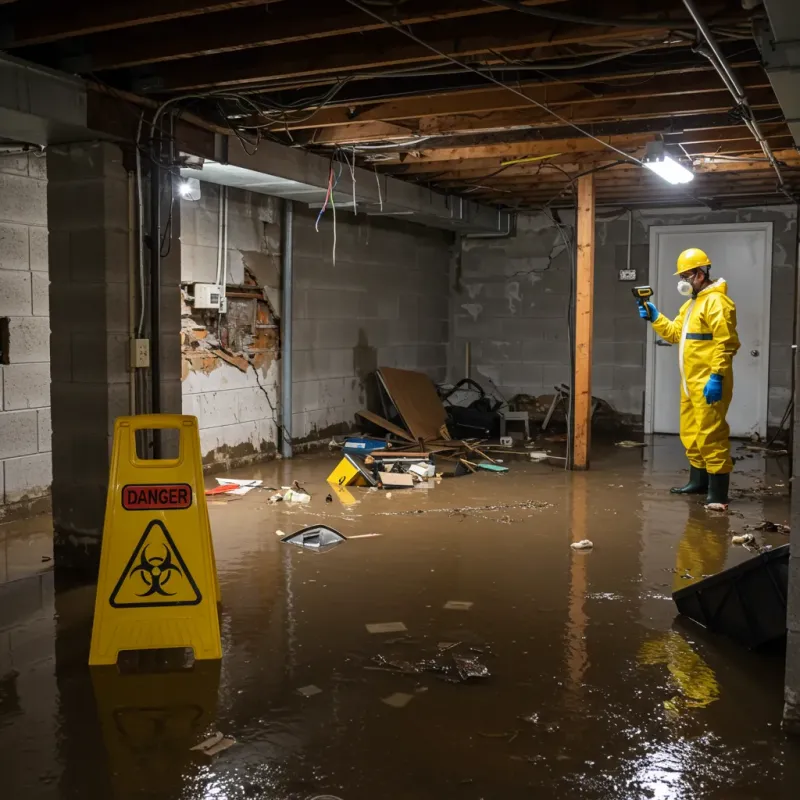 Flooded Basement Electrical Hazard in Ripley, WV Property